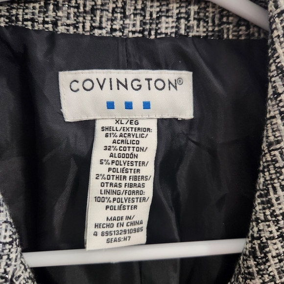 Covington classic tweed blazer timeless corpcore professional  XL - Picture 3 of 11